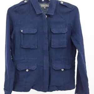 Michael Stars Military Style Linen Jacket S 260